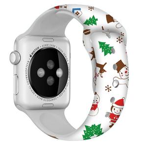 Patrón de Navidad inteligente de caucho de silicona banda de reloj para los hombres y las mujeres <span class=keywords><strong>Apple</strong></span> <span class=keywords><strong>Watch</strong></span> <span class=keywords><strong>serie</strong></span> 5 4 3 - Product Image 3