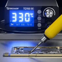 Station de Soudage MECHANIC T210 SE LED à Réglage Numérique Arrêt Automatique Chauffage Rapide 210 Outils de Soudure pour Micro-Réparations Électroniques
