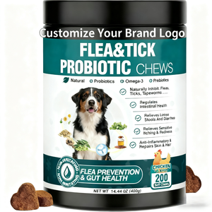 Suplemento Masticable Suave de Pescado Orgánico Natural con Alto Contenido de Proteínas, Repelente de Plagas para <span class=keywords><strong>Perros</strong></span> y Gatos - Glucosamina, Condroitina, Omega-3, Pulgas y Garrapatas - Product Image 1