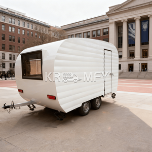 Remorque mobile de bar à bubble tea en fibre de verre, remorques de concession, chariot de vente de hot-dogs, camion de restauration avec fenêtre de service commerciale - Product Image 4