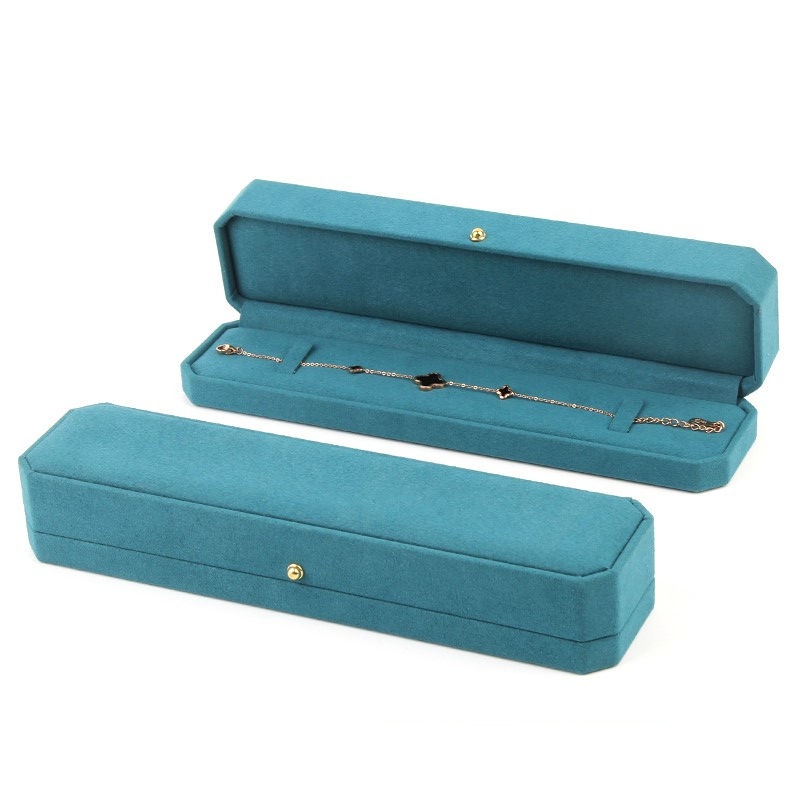 กล่องสร้อยข้อมือยาวสีน้ำเงิน