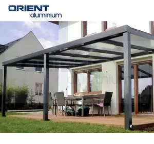 Aluminium Flat Roof Transparent Patio Awning Cover/glass Roof Patio Cover Flat Roof Canopy Awning Metal Canopy Awning