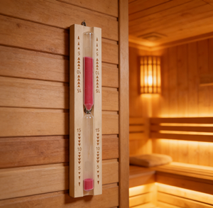 Minuteur de sable moderne Vapasauna 15 min <span class=keywords><strong>en</strong></span> bois de pin pour sauna infrarouge lointain |   Accessoires pour sauna de haute qualité - Product Image 1