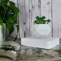 HCNT Maceta Flotante de Base Cuadrada Pequeña, Maceta Levitante, Decoración para el Hogar, Regalos Personalizados, Regalo de Navidad