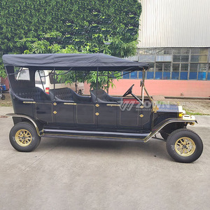 Tufted Leather Antique Sightseeing Buggy Waterproof Soft Roof For Wedding Venue <b>Bride</b> Party Short Distance Transfer - Product Image 6