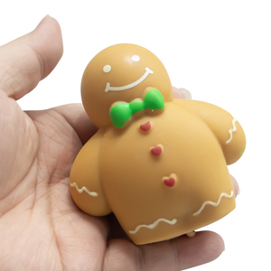 Jouets <span class=keywords><strong>anti</strong></span>-<span class=keywords><strong>stress</strong></span> en mousse PU en forme de bonhomme en pain d'épices pour enfants et adultes, avec logo personnalisé - Product Image 4