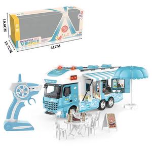 Explore and Play 2,4G Radio Control de plástico Touring Caravan RC Truck Toy con cabina desmontable y diseños específicos del tema - Product Image 4