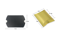 Boîte cadeau en papier pour oreiller avec logo personnalisé, revêtement UV de luxe, pliable, multi-couleurs, pour bonbons, pour les cadeaux de mariage