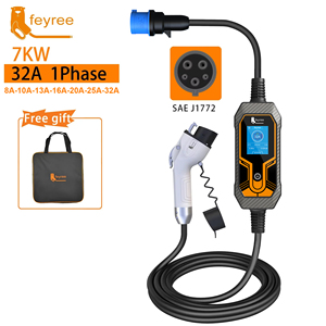 Feyree 32A แบบพกพาสำหรับการชาร์จ GBT 7 กิโลวัตต์ สำหรับรถยนต์จีนมาตรฐานการชาร์จ EV รุ่น FYE02 ชนิด 6 คอนเนคเตอร์ - Product Image 6