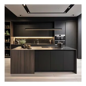 Professional Manufacturer Wood Carvered Kitchen Cabinet Red Oak Kitchen Cabinets High Gloss Lacquer Modern Kitchen Wall Cabinet