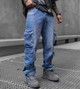 بنطال جينز رجالي مخصص للرجال بنطلون جينز فضفاض مصنعي الجينز في الصين - Product Image 3