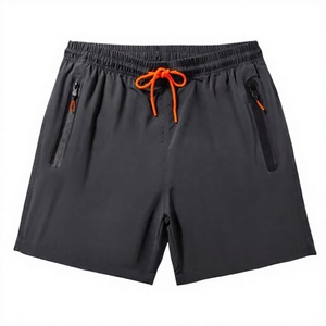 Men's Solid Color Quick Dry Drawstring Mid Waist Woven <b>Shorts</b> With <b>Zip</b> <b>Pockets</b> Casual Sport <b>Shorts</b> - Product Image 1