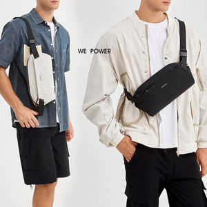 Sac banane, sac à bandoulière, sac de poitrine, sac bandoulière pour homme, grande capacité, pour le quotidien et les voyages, avec logo personnalisé, style mode - Product Image 6