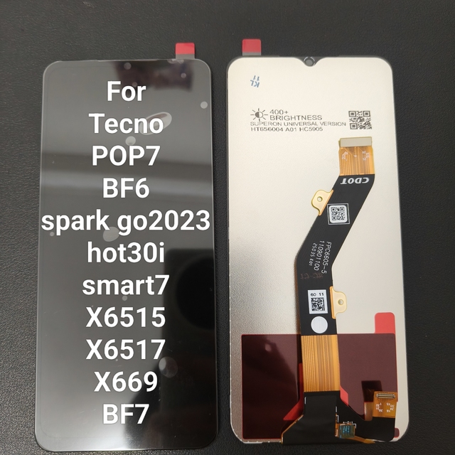 For Tecno POP7 BF6 Spark Go2023 Hot30i Smart7 X6515 X6517 X669 BF7 Phone LCD Display Touch Screen Replacement Mobile Accessories