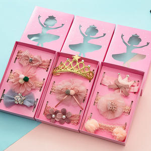 Fábrica directamente venta nueva llegada corea del estilo nuevo nacido regalo de bebé 3pcs banda de pelo accesorios para el cabello niñas conjuntos para regalo - Product Image 2