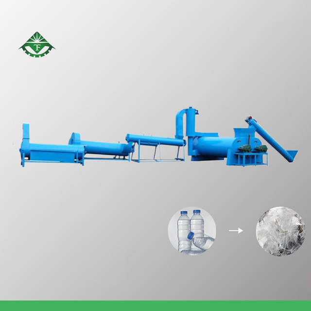 Waste Plastic Washing Line Pet Bottles to Polyester Fibre Making Recycling Machine