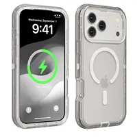 Étui de chargement magnétique robuste pour iPhone 18 17 Pro Max/16/15/14 Plus/13 (PC TPU) – Coques de téléphone portable