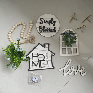 Nova Chegada: Bandeja Redonda de Madeira Ecológica de 2 Níveis Estilo Art Déco com Decoração Personalizada em Cores Rústicas para Todas as Ocasiões - Product Image 2