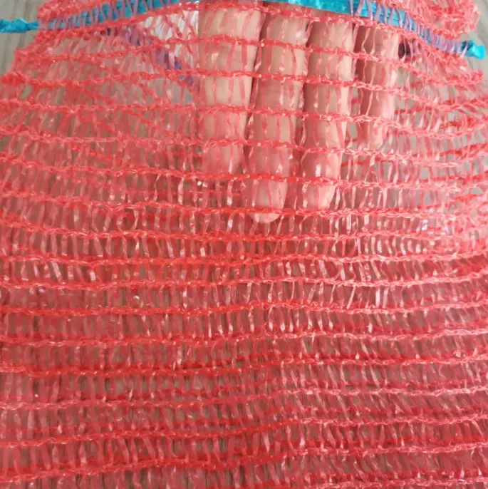 Best-Selling 50kg PP Leno Red Onion Mesh Bag Net Bags Para Frutas Vegetais