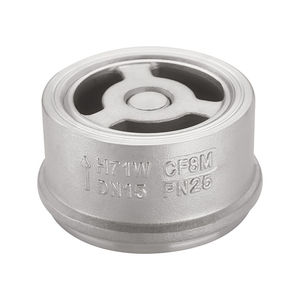 Vanne de refoulement à ressort <span class=keywords><strong>pour</strong></span> conduite de vapeur, double plaque en acier inoxydable 304, basse pression, ultra-mince, type wafer - Product Image 4