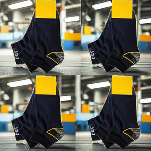 CAT <span class=keywords><strong>Caterpillar</strong></span> Chaussettes basses unies pour homme, pour le travail et les affaires, 12 paires, bleu, 39-50 - Product Image 2