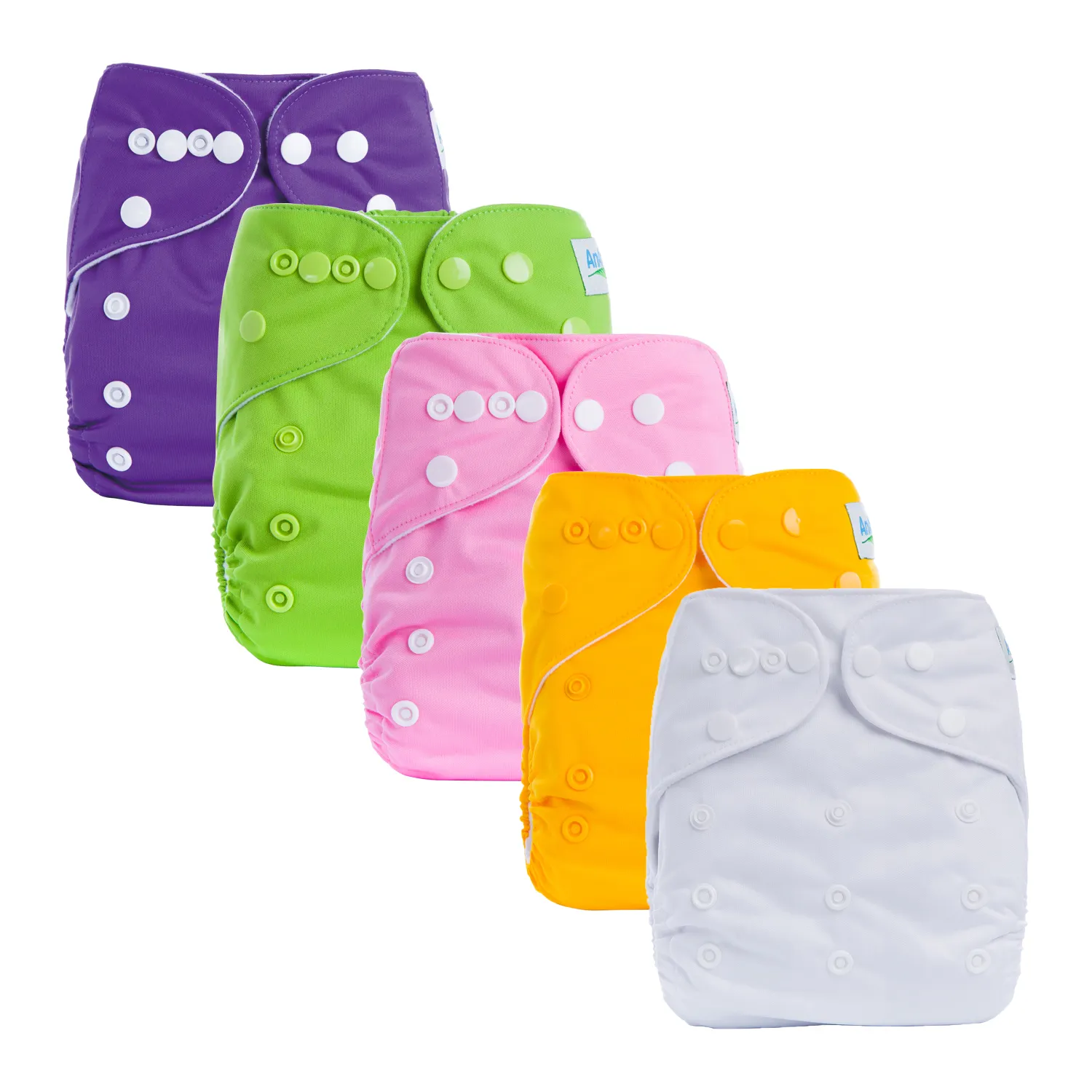 Ananbaby-pañales de tela personalizados, pañal de tela lavable con Logo OEM