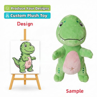 Jouets en peluche personnalisés OEM/ODM, dinosaure souriant Star-belly hautement réduit, personnalisation d'entreprise, porte-clés en peluche personnalisé