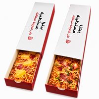 Boîte à pizza longue personnalisée imprimée sur mesure, emballage coulissant en gros pour sushis et restauration rapide