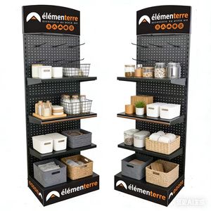 Soporte de tablero de clavija de <span class=keywords><strong>metal</strong></span> personalizado para tienda minorista Estantes de piso Tienda Productos colgantes Estantes de exhibición - Product Image 5
