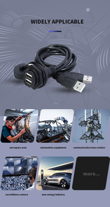 <span class=keywords><strong>Prise</strong></span> de panneau filetée étanche IP67 M25 double USB 2.0 avec câble de 5 m - Product Image 5