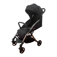 Poussette Bébé Compacte Pliée pour Voyage, Poussette Pliante Automatique, Landau Portable Européen, Poussette Enfant pour Avion