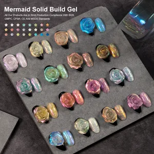 Wholesale 1kg Quick Building Finger Nail Extension Gel Uv Led Gel Mermaid Solid Build Gel For Nail Art Salon