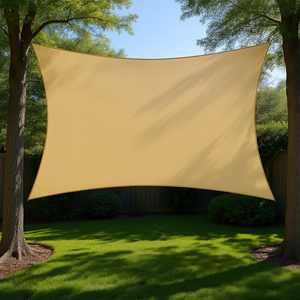 Voiles d'ombrage rectangulaires Sunshine Shade Sails 13x19 pieds, beige, en HDPE, pour la protection des jardins, des patios et des terrasses. - Product Image 2