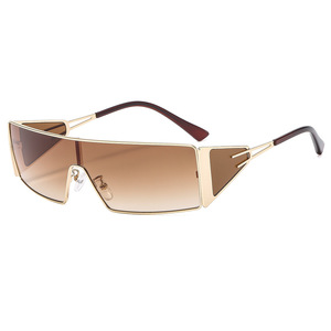 2025 <span class=keywords><strong>occhiali</strong></span> <span class=keywords><strong>da</strong></span> <span class=keywords><strong>sole</strong></span> <span class=keywords><strong>rettangolari</strong></span> moda <span class=keywords><strong>donna</strong></span>, con lussuose montature in metallo, Design antivento e lenti ad alta definizione. - Product Image 4