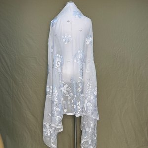 Vente en gros 12pcs coton doux broderie florale <span class=keywords><strong>Hijab</strong></span> Pashmina Écharpe Modal Voile Cap pour les musulmans africains mariage traditionnel - Product Image 5
