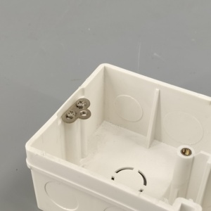 Caja de salida eléctrica de trabajo antiguo de PVC, caja de conexiones de plástico <span class=keywords><strong>para</strong></span> interruptores, caja eléctrica de salida de receptáculo <span class=keywords><strong>para</strong></span> mejoras del hogar - Product Image 5