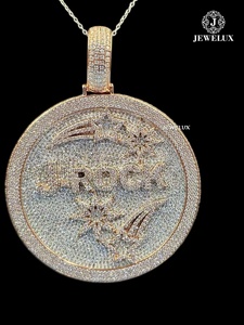 Pendentif en forme de diamant de luxe exclusif, serti de diamants, bijoux hip-hop, vente en gros, meilleur prix auprès d'un fournisseur indien - Product Image 2