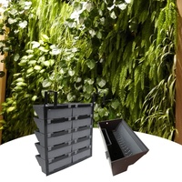 Jardinera Vertical para Pared Verde, Sistema de Riego Automático, Biodegradable, de Plástico PP Ecológico, Colgante, Moderna, con Drenaje