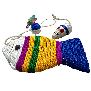Jouets pour chats - Table à gratter pour chats en forme de souris et de poisson, fabriquée au Vietnam //Ms. Reina// 2026 - Product Image 1