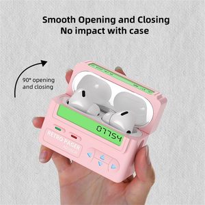 Funda de silicona suave de estilo musical retro portátil para <span class=keywords><strong>Airpods</strong></span> 4 / Pro <span class=keywords><strong>2</strong></span> con cuerda antipérdida para deportes - Product Image 6