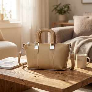 Women Genuine Leather Fashion Messenger <b>Bag</b> <b>Crossbody</b> Shoulder Handbag Zipper Closure Waterproof Pebbled Texture Daily <b>Travel</b> - Product Image 3
