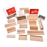 Support de cartes en bois de hêtre 100 % naturel avec logo personnalisé, porte-menus de bureau, pinces à mémos pour numéros de table de mariage et affichage de photos