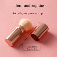 Nouveau pinceau de maquillage rétractable portable unique or Rose Blush pinceau poudre pinceau outil de maquillage