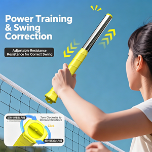 Portable Adjustable Badminton Swing <b>Trainer</b> Power Strength Training Tool Light Weight Replaceable Grip Tape Improve Smash Speed - Product Image 2