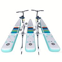Vélo aquatique à pédales à deux places, stable, à ponton plat, avec cadre en aluminium, pour les sports nautiques en plein air, facile à ranger, de Chine, Lumark