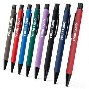 <b>Rubber</b> <b>Matte</b> Advertising Promotional Wholesale Metal Ballpoint Pens With Custom Logo Ballpen Manufacturing - Product Image 1