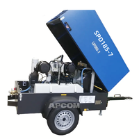 Compresseur d'air à vis portable LUY050-7 avec moteur Kubota 33KW d'origine et contrôleur principal