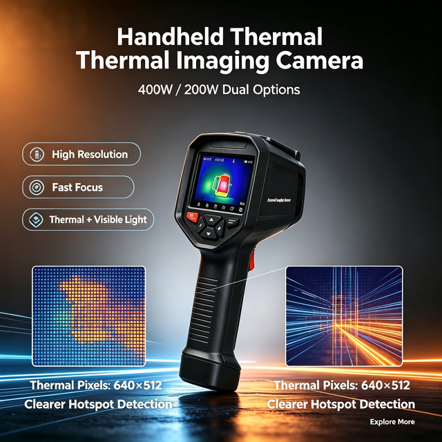 640x512 Resolution Handheld Thermal Camera for Industrial Inspection with -20°C~550°C Range ±2°C Accuracy <40mk NETD
