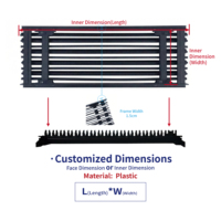 Grille de ventilation linéaire encastrée à cadre étroit et minimaliste, longueur personnalisée, avec volet de retour d'air pour système de climatisation centralisée