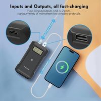 Batterie externe portable Suptig 10000mAh pour appareil photo et smartphone avec matériau PC/ABS